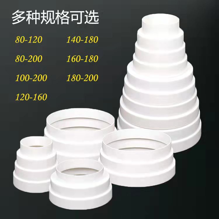 Multi-caliber smoke pipe reducer ring kitchen range hood reducer exhaust pipe plastic size joint wholesale