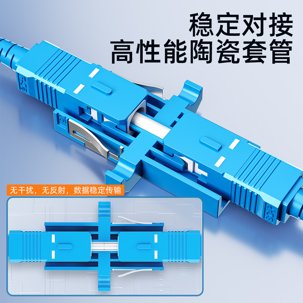 Factory Direct Sales Fiber Optic Coupler Sc Single Industrial Fiber Optic Coupler Adapter Fc/Lc/St Flange Connector