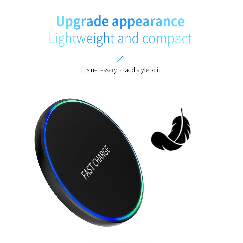 Wireless Charger, Portable Fast Charging, Personalized Creative Gift, Mobile Phone Wireless Charging, Customized Colorful Atmosphere Light, Led Light