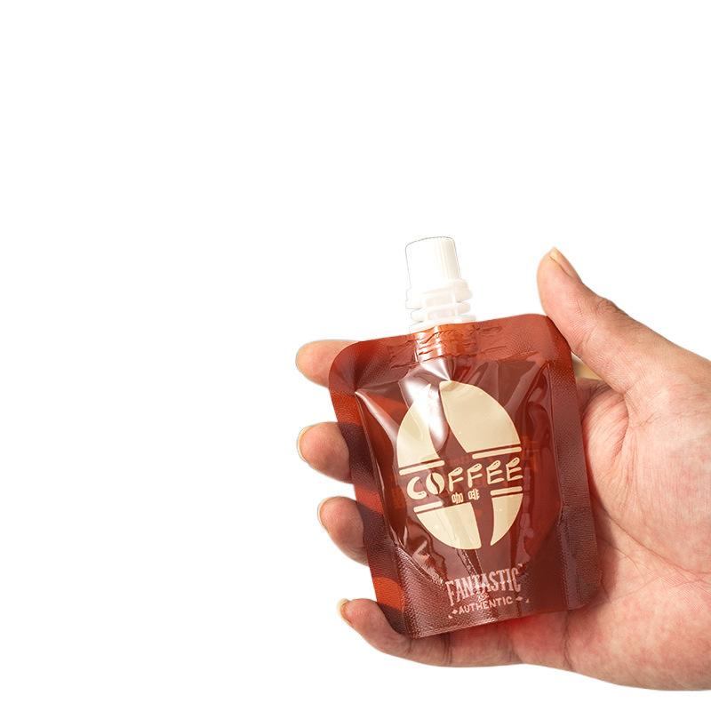 Disposable Coffee Liquid Dispensing Bag Coffee Concentrated Liquid Cold Brew Packaging Bag Transparent Frosted Liquid Nozzle Bag
