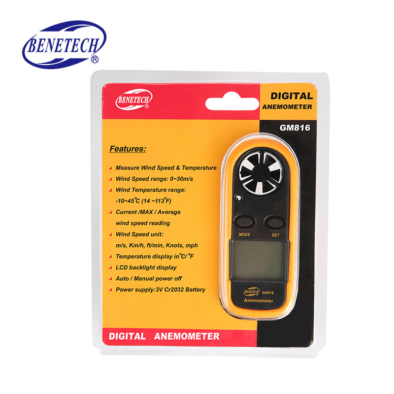 Benetech Digital Anemometer Gm816 Wind Speed Measuring Instrument Wind Speed Meter