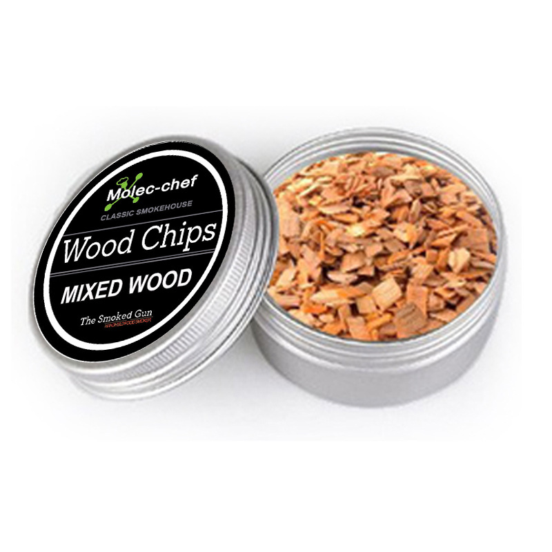 Аmazon Горячая Распродажа Виски Коктейль Копченый Древесный Опилок Разнообразие Копченого Древесного Опилка Алюминиевая Коробка