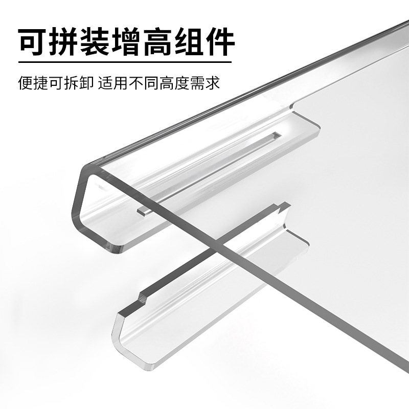 Ergonomic Keyboard Stand Elevated Z-shaped Keyboard Stand Desktop Stand Tilt Transparent Acrylic Keyboard Holder