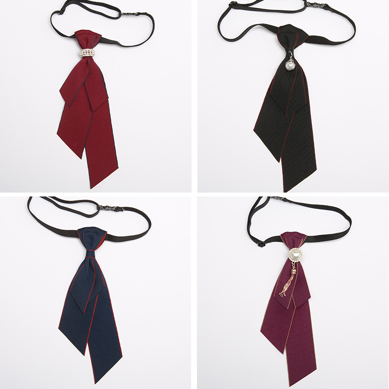 Black Bow Tie for Men and Women, Bank Tie-Free White Shirt Collar Accessory, New Style Top, Academic Uniform Bow Tie