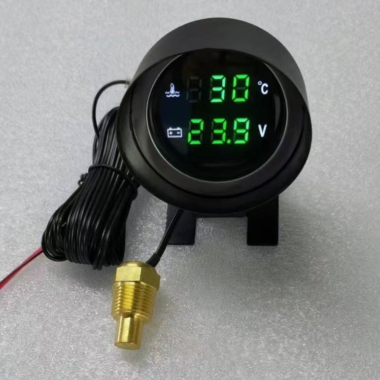 Cross-Border 12V24V Universal Car Sedan Truck Modified Water Temperature Voltage Combination Round Gun Type Instrument Electric Test