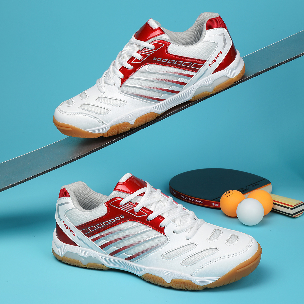 Cross-Border New Table Tennis Shoes, Professional Sports Training Shoes, Soft Sole Support, Shock Absorption, Competition and Examination Special Shoes Wholesale