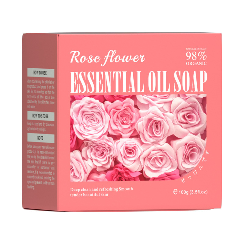 Der.J Essential Oil Soap Oil Control Refreshing Moisturizing Fragrance Cleansing Export Shrimp Skin Temu Cross-Border Handmade Soap Wholesale