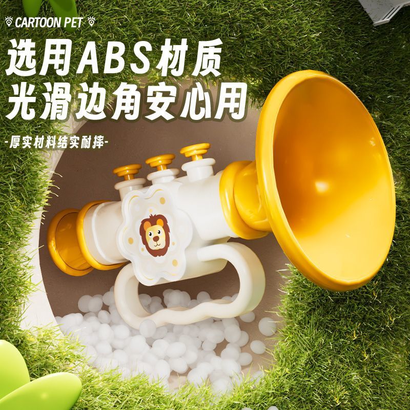 Baby Trumpet Toy Blow Baby Trumpet Whistle Toy Cartoon Lanyard Blow Musical Instrument Toy Wholesale