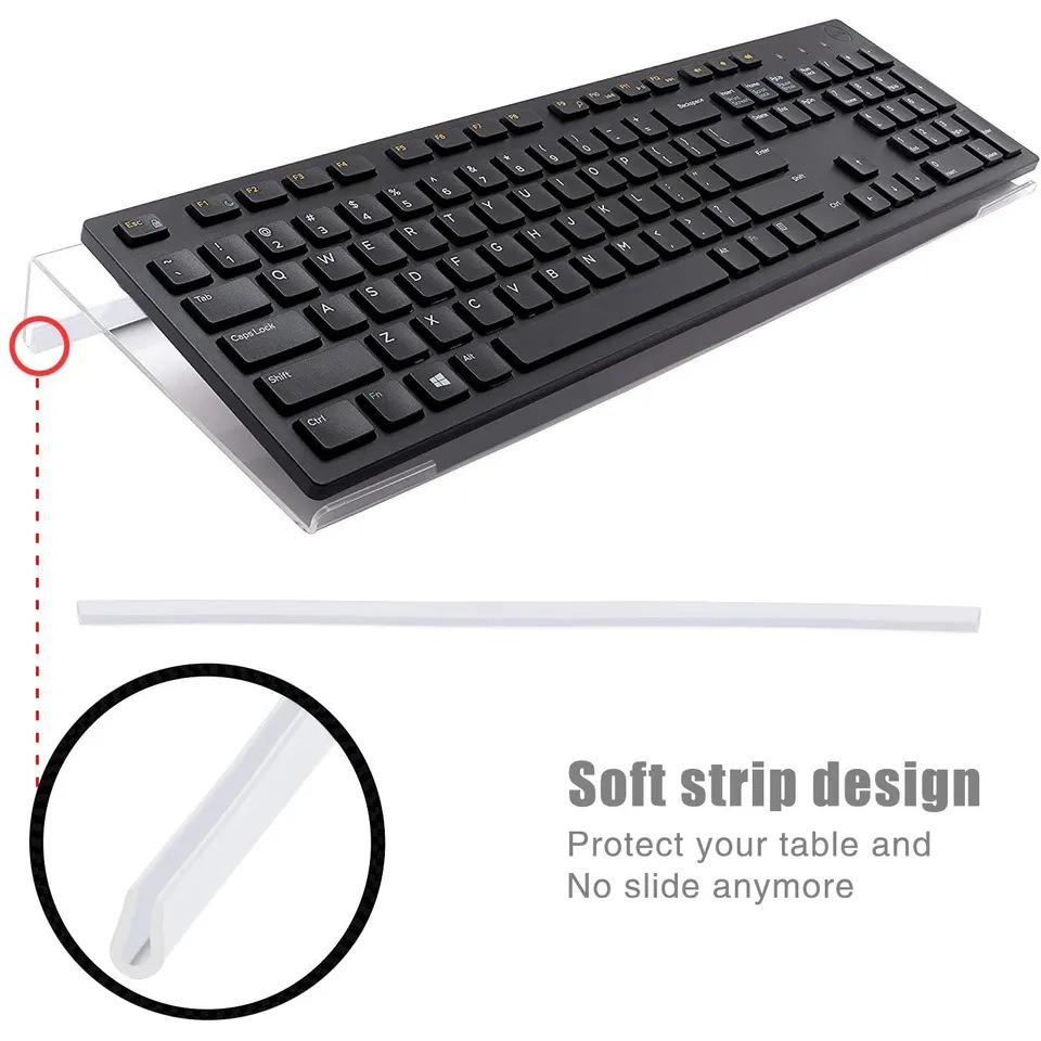 Cross-Border Transparent Acrylic Keyboard Stand Computer Heightening Anti-Slip Bracket Desktop Notebook Shelf Support Stand