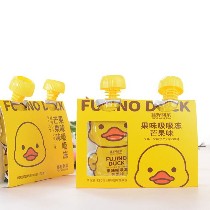 Youkejia Маленькая Жёлтая Утка Фруктовый Сосательный Желе Манго Вкус Жёлтый 120г/2 Пакета Сосательный Желе Закуски
