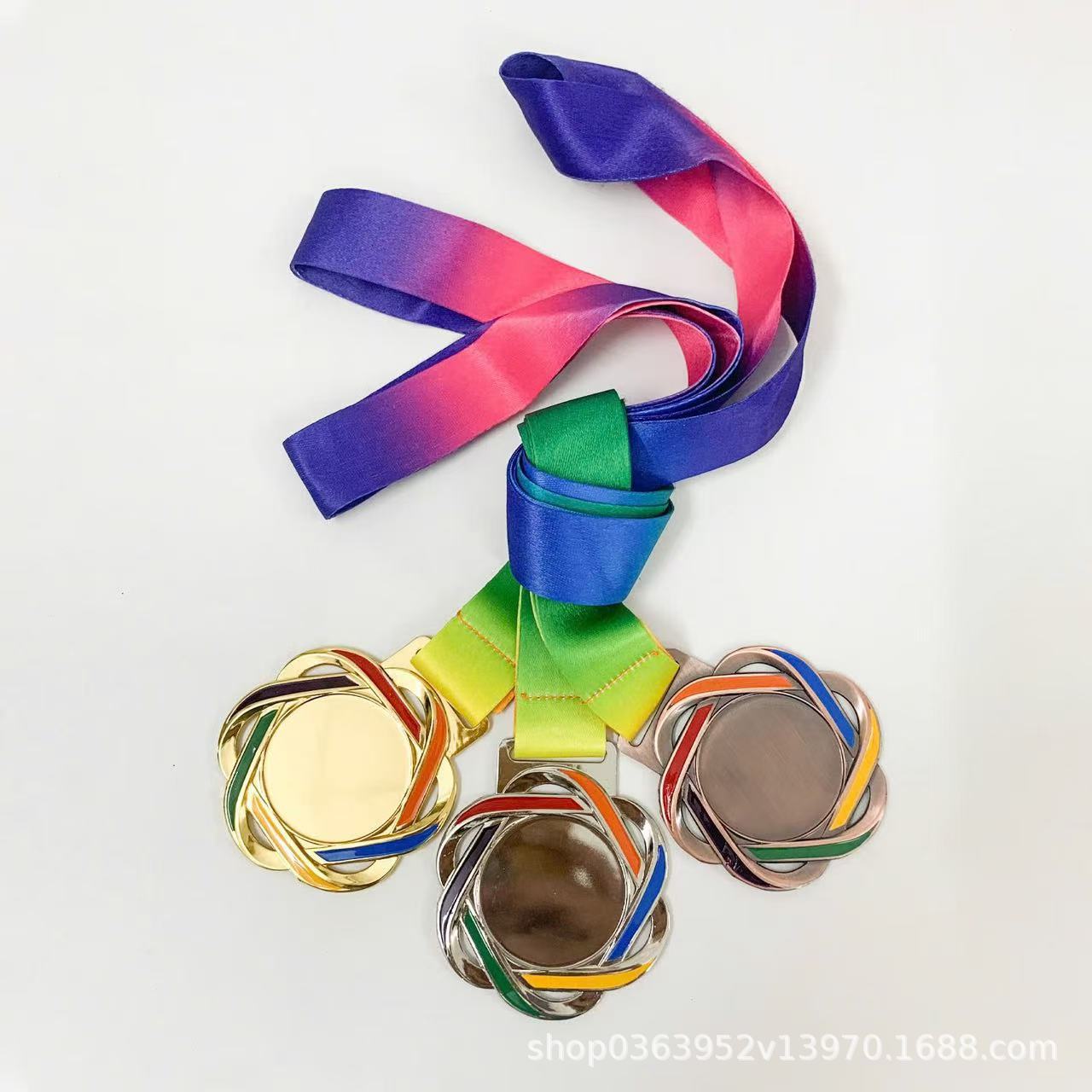 Medal Event Metal Paint Souvenir Marathon Sports Medal Hanging Tag Running Foreign Trade Export