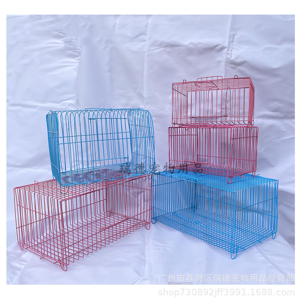 Large and small pillow semi-circular cage ferrule cage wire simple bird cage hamster cage rabbit cage bold pet transport cage wholesale