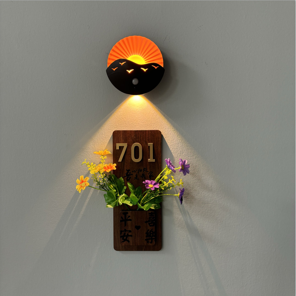 Home Door Lights Signs Mural Wireless Spotlights Home Corridor Average Wall Lights Bedroom Charging Induction Night Lights