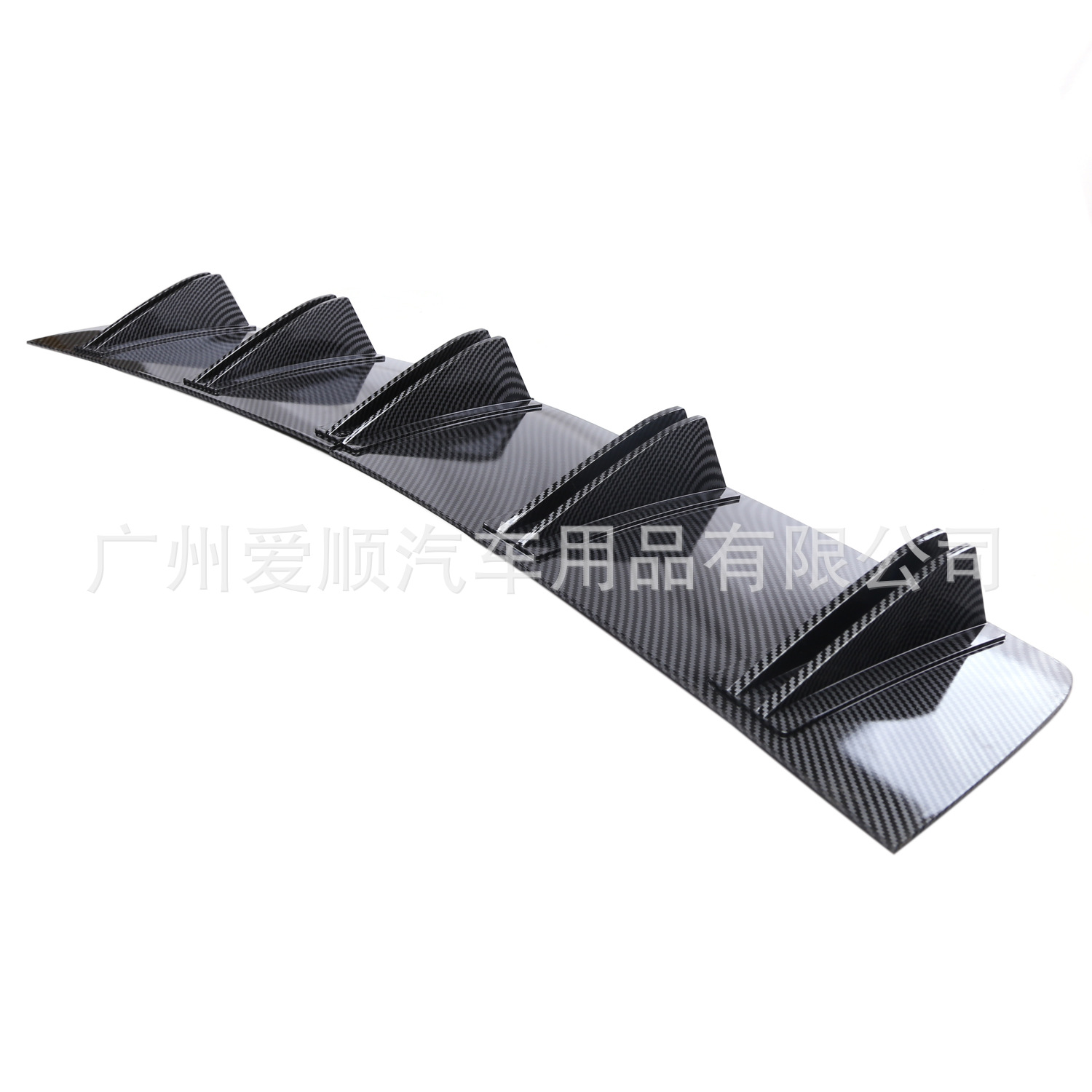 Car Modified Segmented Rear Spoiler, Two-Stage Diffuser, Shark Fin Chassis Rear Spoiler Split Deflector
