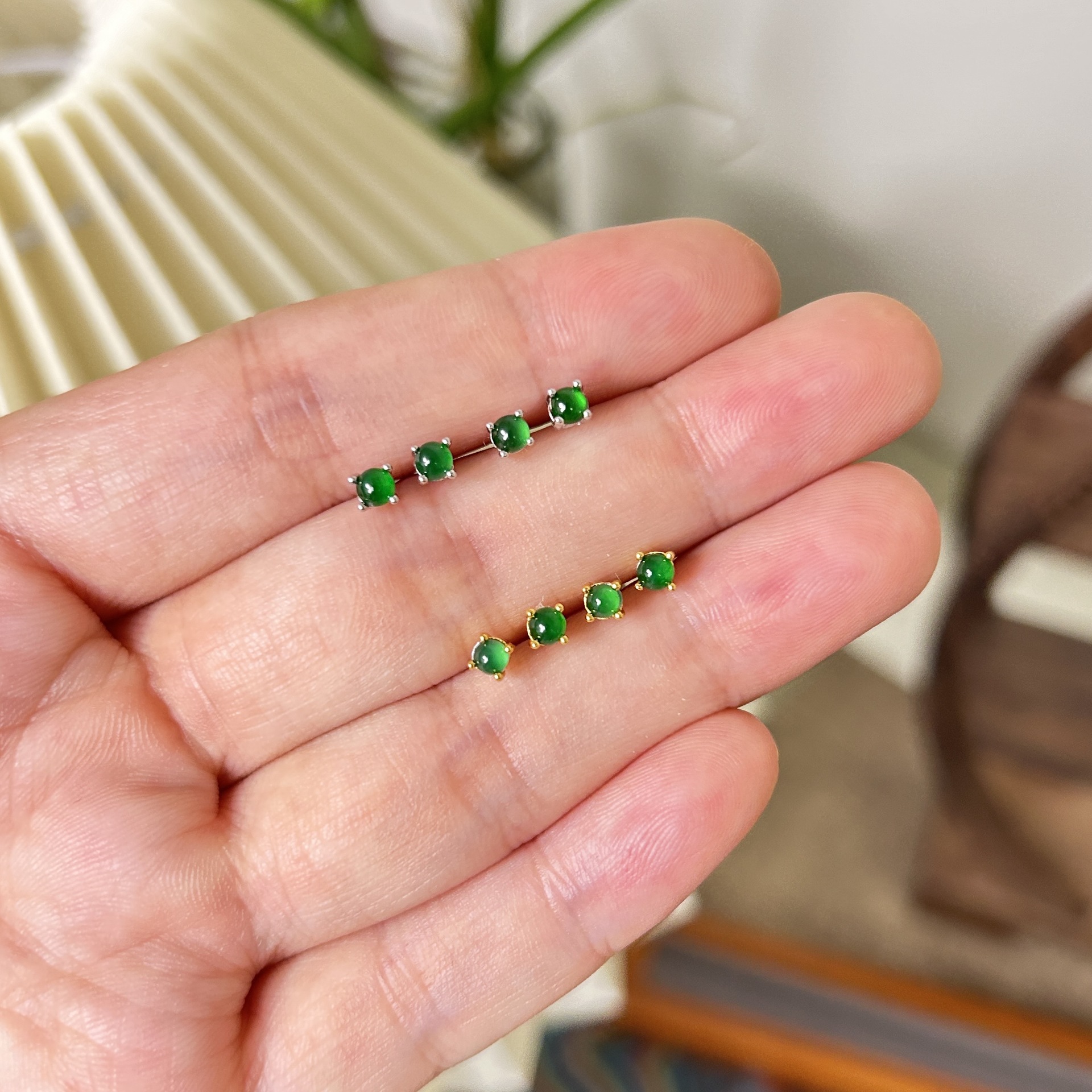 Серьги из натурального изумруда Sihui, опасный материал, ледяные семена янгового зеленого цвета, серебро S925, мини-серьги, универсальные аксессуары