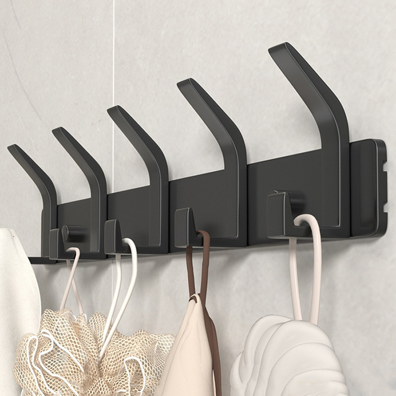 Серый Крюк для Одежды Подвесной Крюк для Стены Тестовый Шкаф Полотенце Ванная Комната Рядовой Крюк Плитка Без Сверления Фиксированный Крюк для Одежды