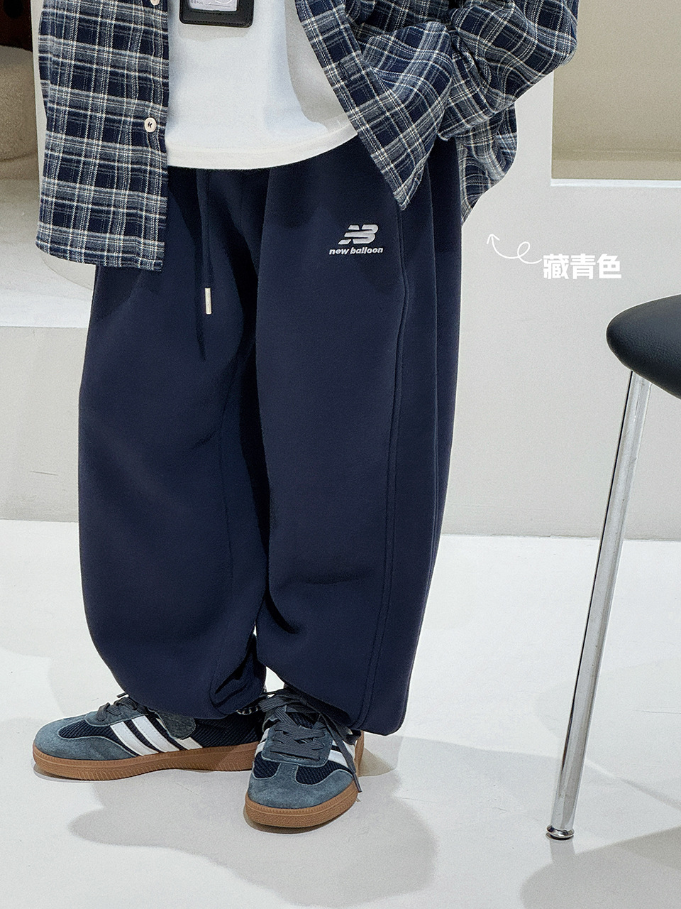 Lzpp Trendy Kidsren's 2025 Winter Kidsren's Velvet Sweatpants, Medium and Large Kidsren's Austrian Velvet Sweatpants, Youth School Uniform Pants