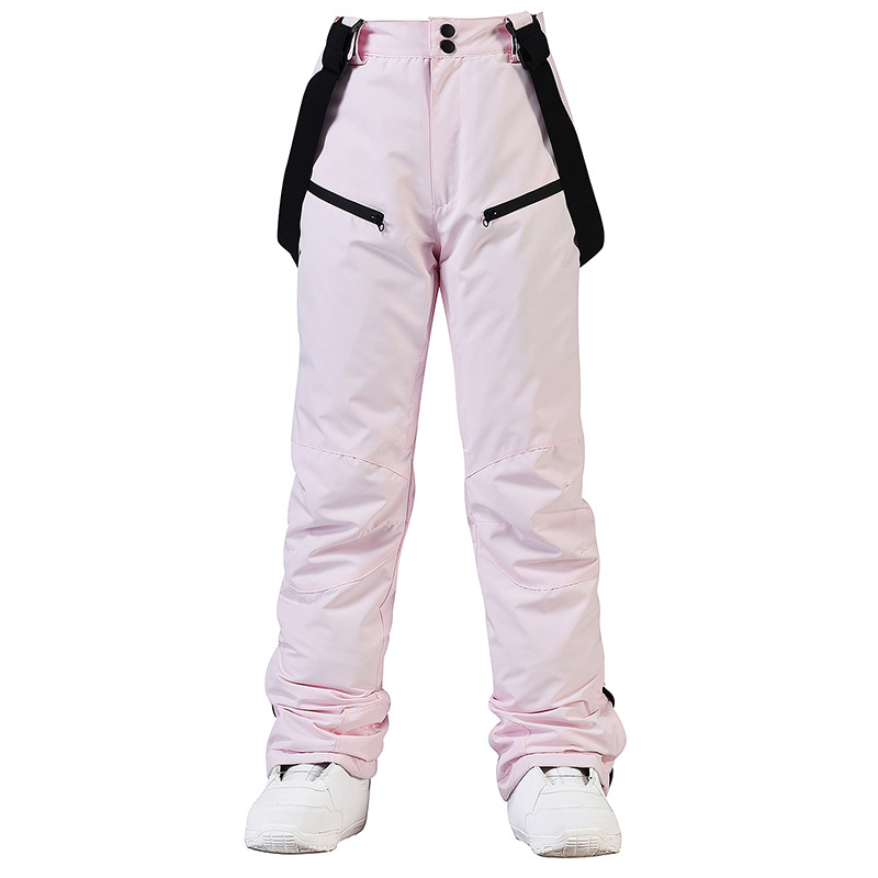 New Ski Pants Men's and Women's Strap Ski Pants Winter Windproof Waterproof Warm Thickened Snowboard Double Ski Pants