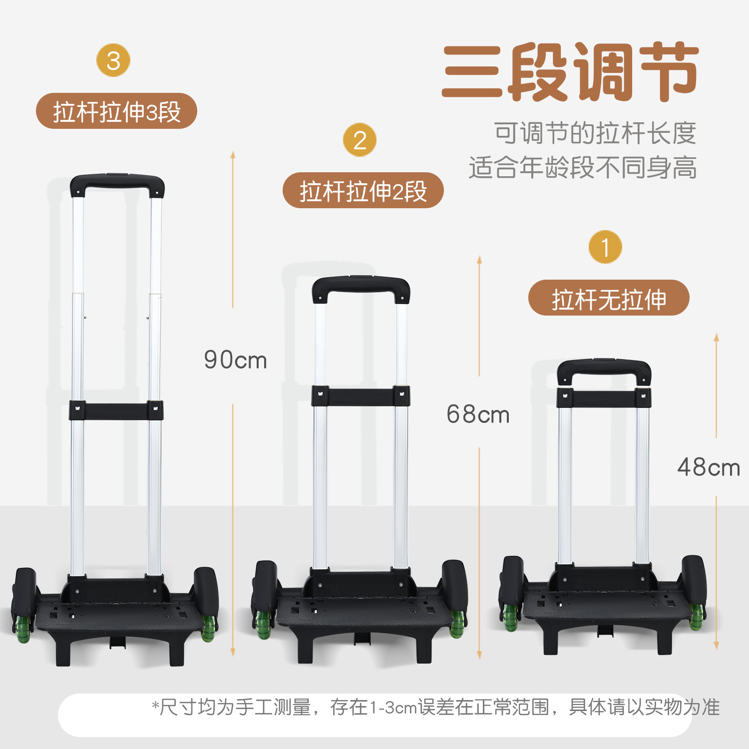 Children's Trolley School Bag Oxford Cloth Student Capybara Waterproof Large Capacity Backpack Astronaut Backpack Cross-Border