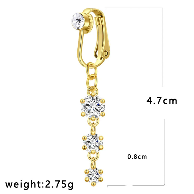 Europe and the United States non-perforated belly button cross-border Amazon belly button ring wholesale shein and temu belly button nail clip-free products