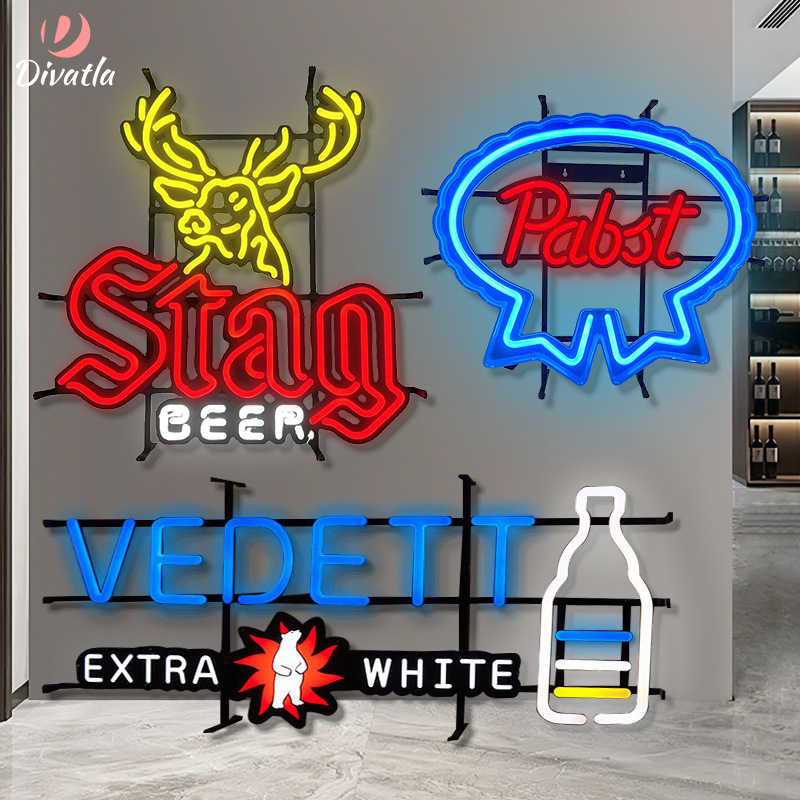 Светящиеся акриловые неоновые буквы для логотипа в торговом центре, баре, форма лампы, рекламный щит