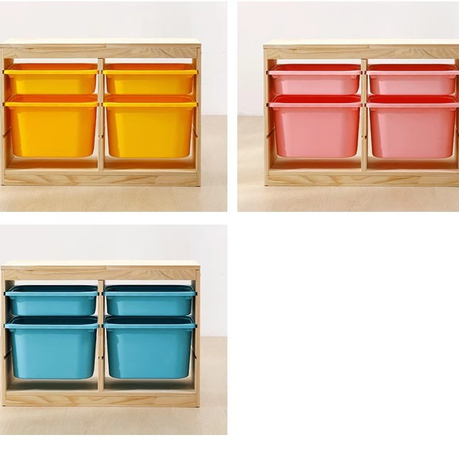 Kindergarten Teaching Aid Box Household Plastic Storage Basket Multi-Color Lidless Stacking Storage Box Sundry Toy Storage Box