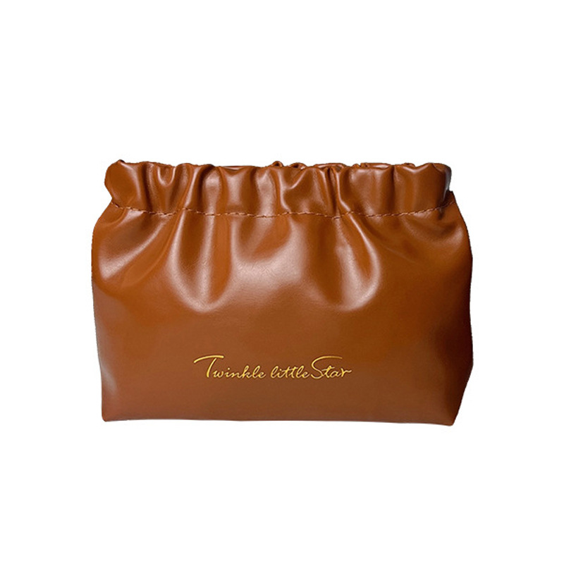 New pleated bag shrapnel bag Women's Travel portable storage bag lipstick cosmetic bag portable bag data cable coin purse