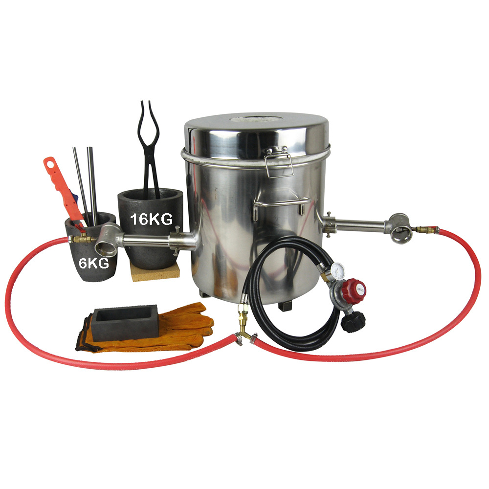 16kg Metal Melting Furnace 1300 Degree Copper Gold Silver Aluminum Jewelry Melting Furnace Equipment Jewelry Making Tools