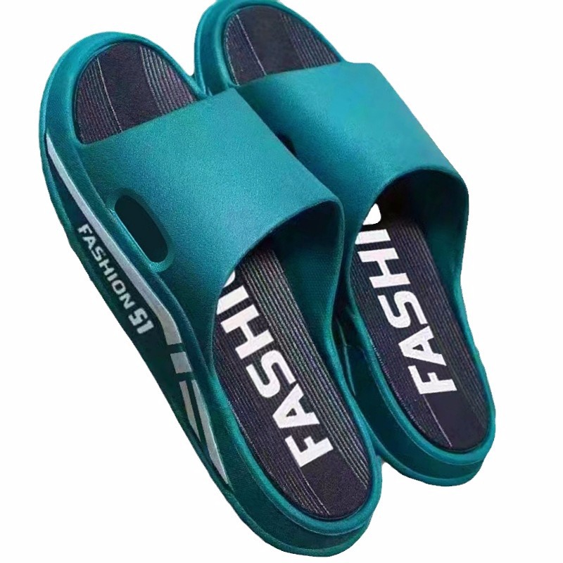 Summer Thick-soled Flat-soled All-match Slippers Women's Fashionable Home Black Women's Slip-on Feeling Household Soft-soled Women's Sandals