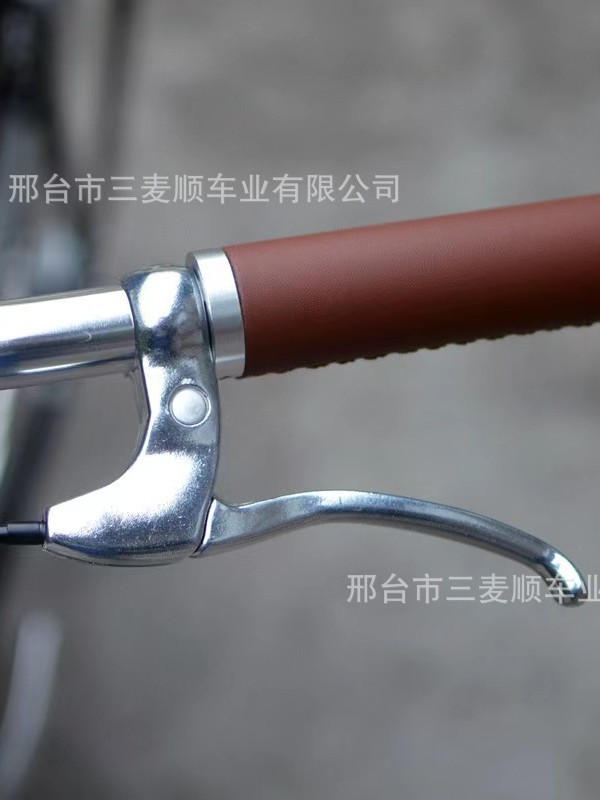 T aluminum alloy bicycle brake handle brake old-fashioned handle handle handle retro silver brake handle folding bike mountain bike