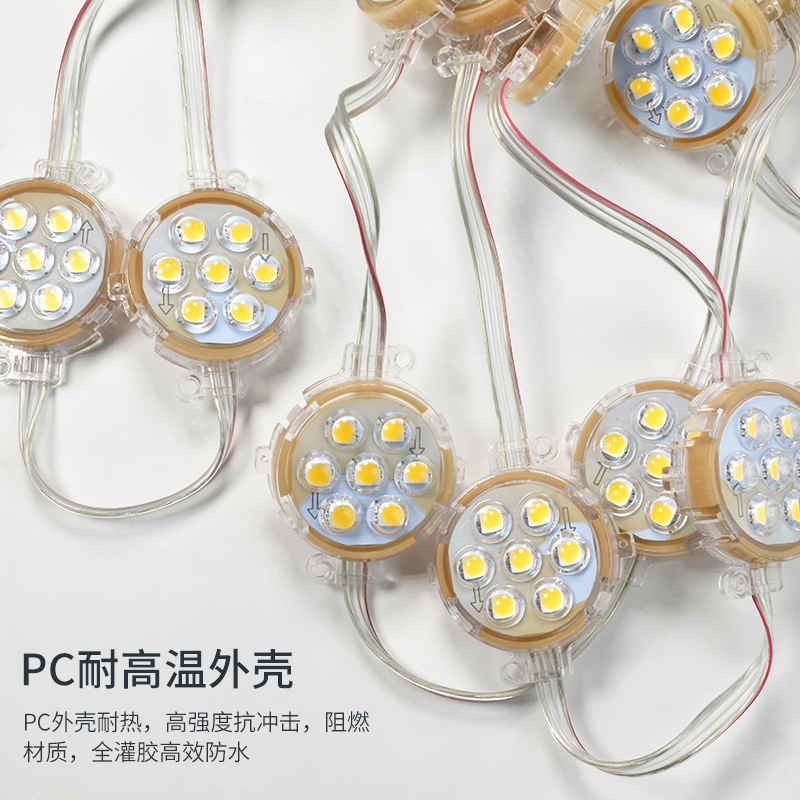 Led Marquee Door Billboard 24V Full Color 5cm Pixel Lamp Outdoor Waterproof Sign Warm Light Light Light Source