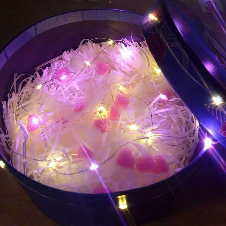 Led Small White Box Light String Bouquet Decoration Small Light String Three-Speed Flashing Atmosphere Light