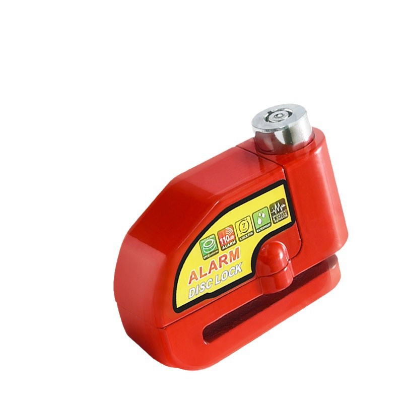 Bicycle Alarm Lock Motorcycle Disc Brake Lock Security Anti-theft Black Red Electric Vehicle Disc Brake Alarm Lock Wholesale
