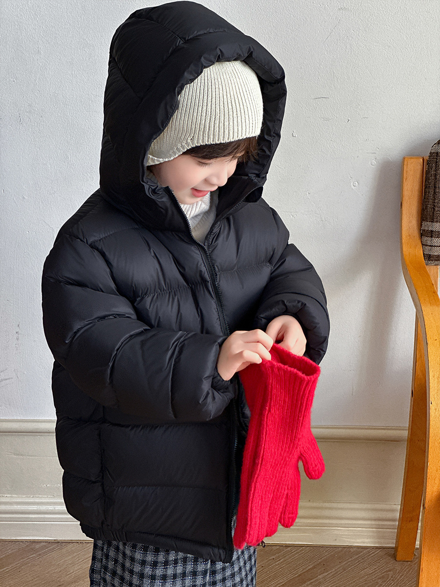 2025 New Children's down Jacket Puff Style Boys and Girls Medium and Large White Duck down Coat Winter Thickened Coat Trendy