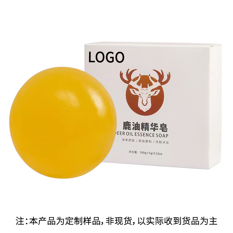 Customized Essential Oil Soap, Ginseng Deer Oil Soap, Deer Oil Essence, Men's and Women's Face Wash and Bath Handmade Soap, Customized