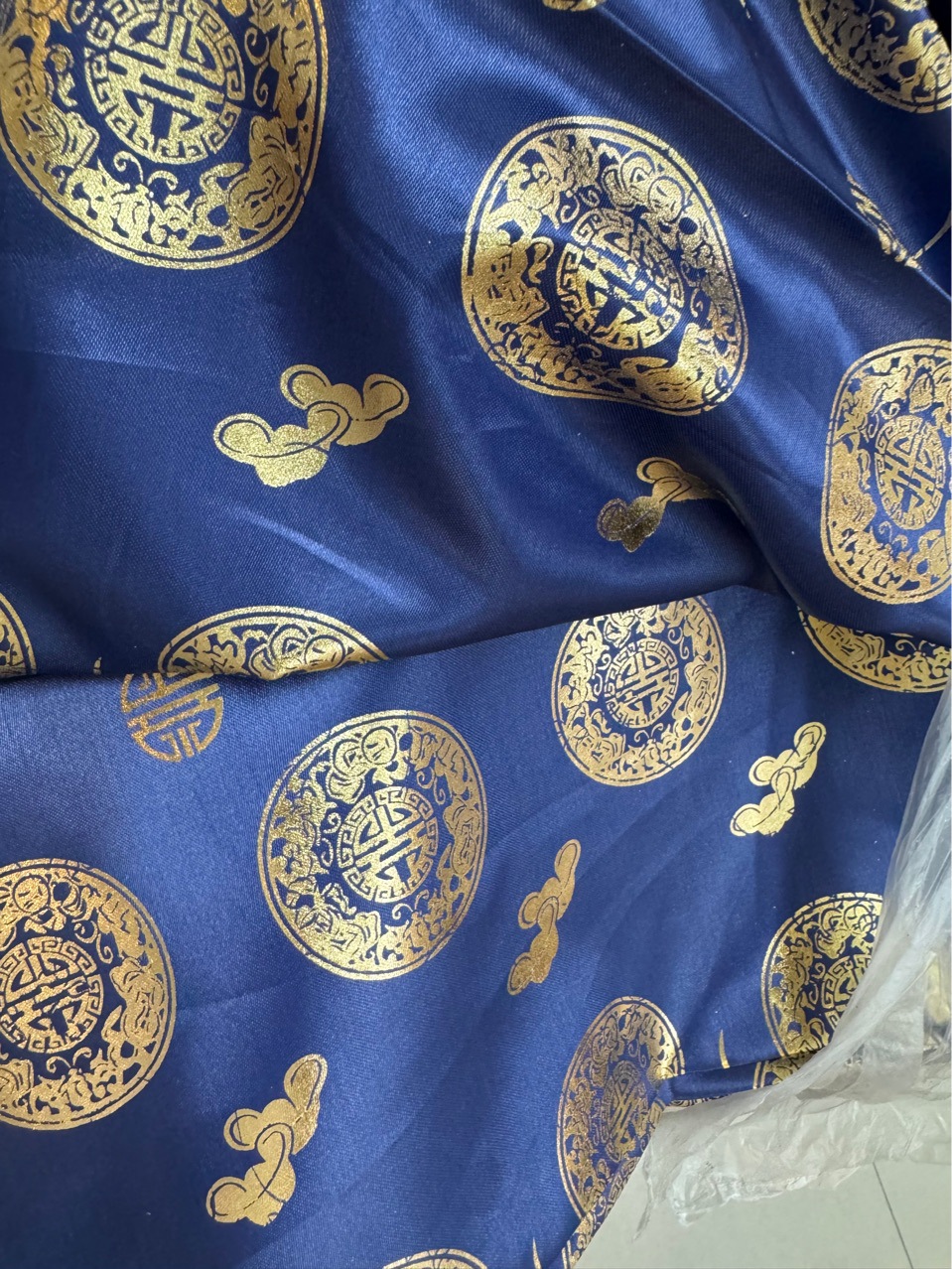 Gold-Stamped Longevity Quilt and Clothing Print for Elderly, Longevity Symbol, Three Treasures, Funeral Supplies Manufacturer, Funeral Accompaniment