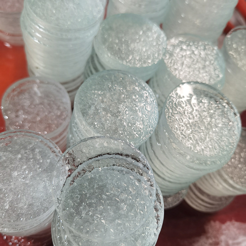 Spot Wholesale Starry Sky Projection Lamp Silver Glass Diameter 50.5 Medium Hole 3.2mm Water Pattern Glass Lighting Factory Use