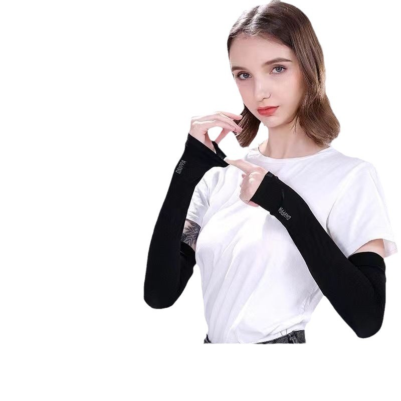 Summer Sun Protection Ice Sleeves for Men and Women, Ice Silk Sleeves, Anti-Uv Breathable Gloves, Arm Sleeves, Cycling and Driving Arm Sleeves