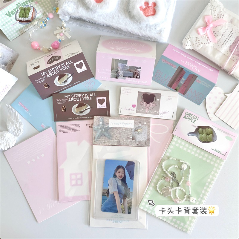 Ins Korean Card Head Card Back Packaging Base Card Korean Packaging Out Card Protection Jewelry Baking Gift Packaging Card