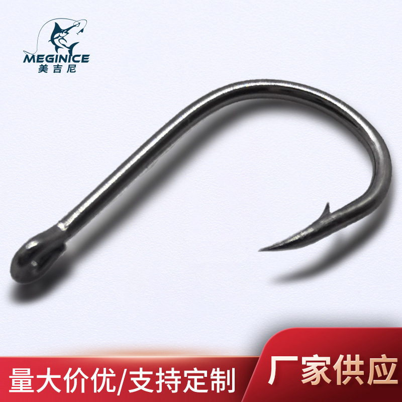 Bulk Tube with Iseni Fish Hooks with Holes, Crooked Mouth and Barbed Fish Hooks, Large Fish Hooks for Rock Fishing, Factory Wholesale