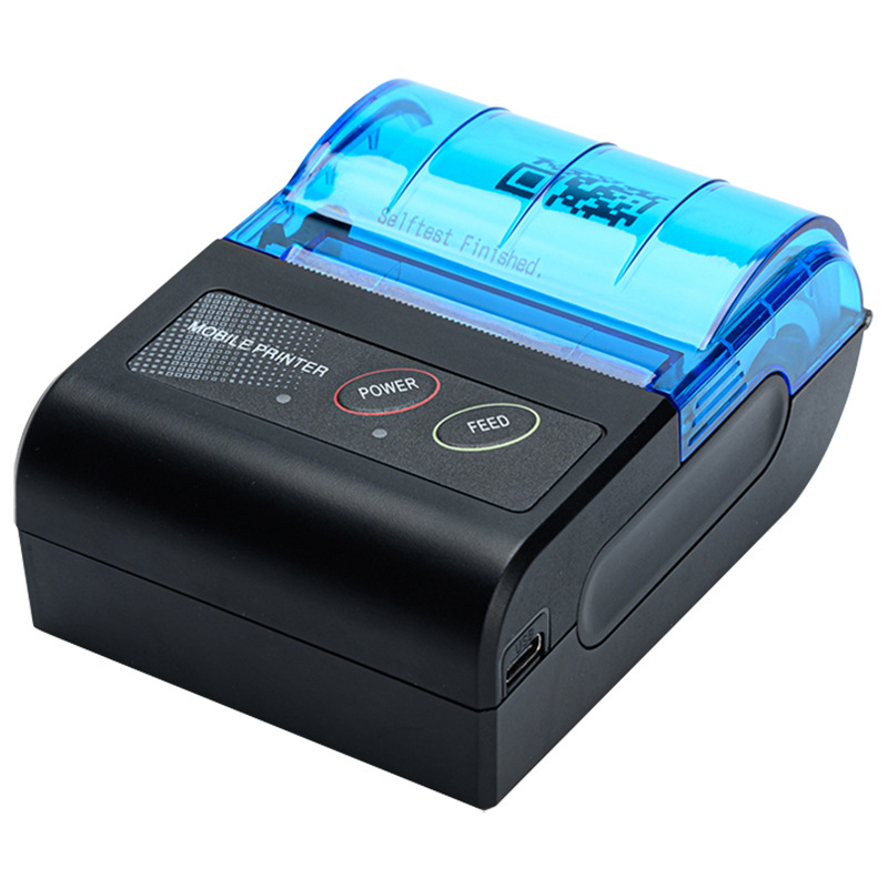 Portable mini 58MM thermal bluetooth printer factory direct handheld wireless small ticket receipt printer cross border