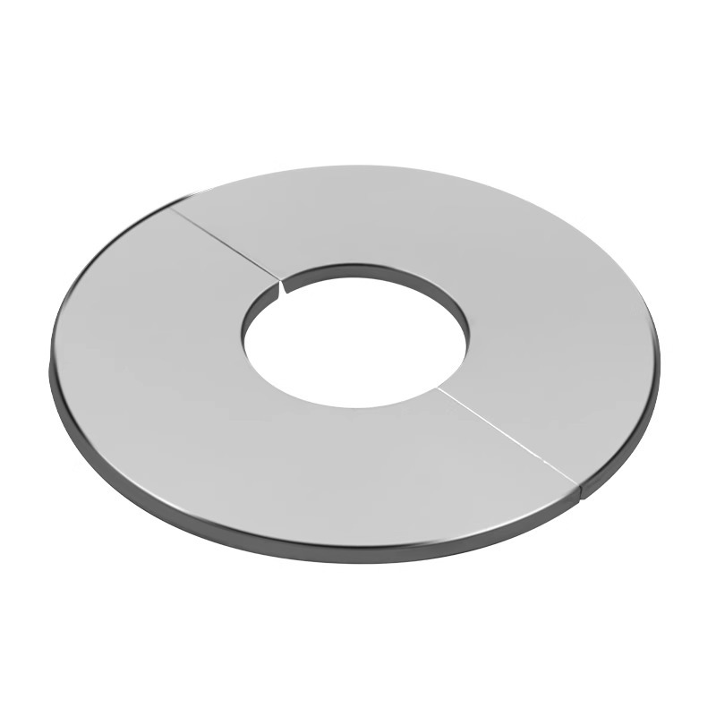 Faucet decorative cover split triangle valve stainless steel round gas pipe water pipe wall hole ugly cover self-adhesive