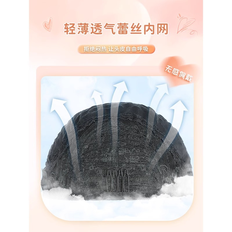 Triangle Turban Wig One-piece Water Ripple Long Curly Hair Summer Pastoral Style Explosions Korean Style Headband Half Hood Wig