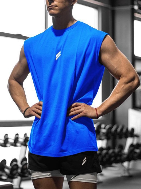 Crazy muscle cross-border men's quick-drying vest bird's eye breathable basketball fitness sports leisure summer Europe and the United States cross-border