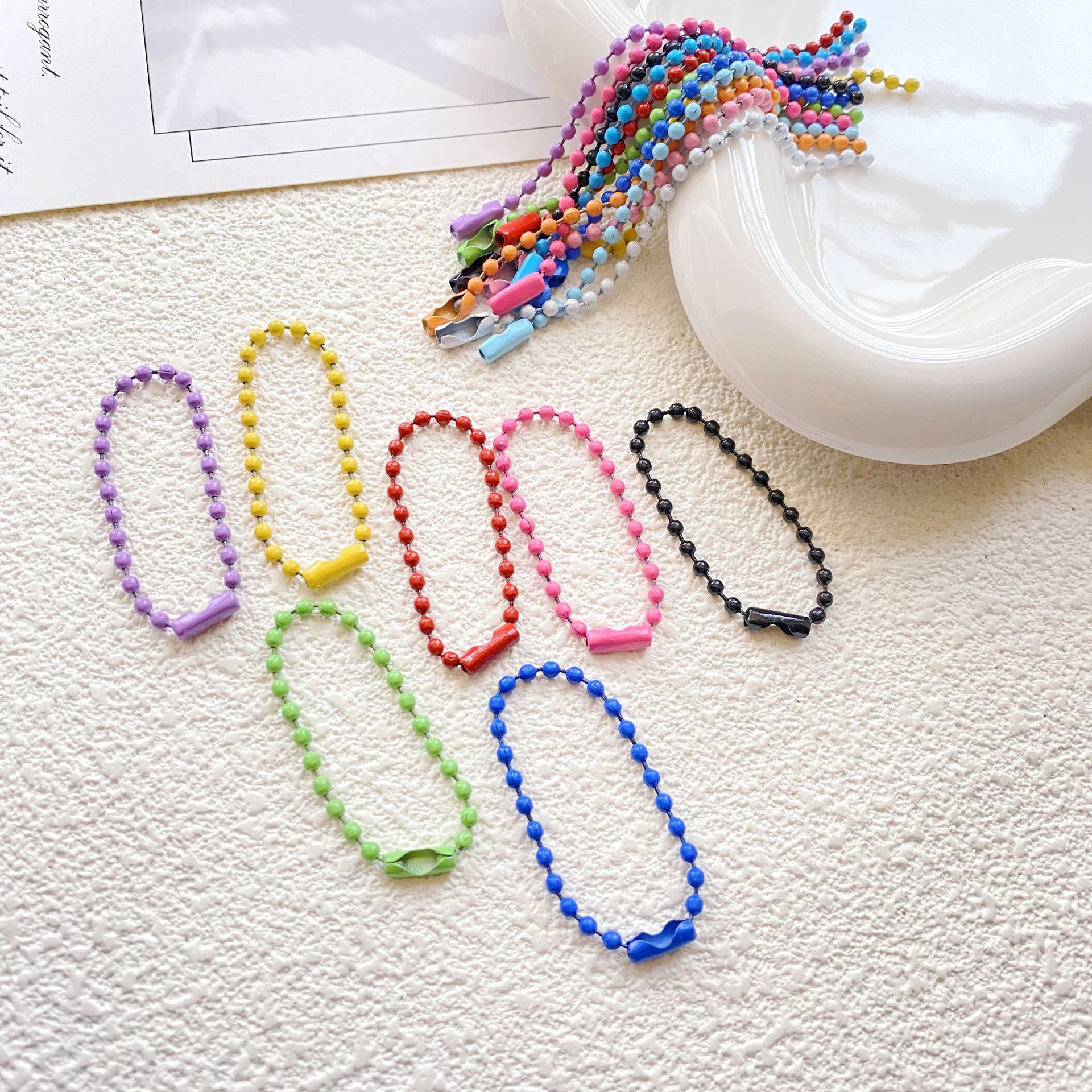 Ключница, ручная работа, цепочка для сумки, набор макарон