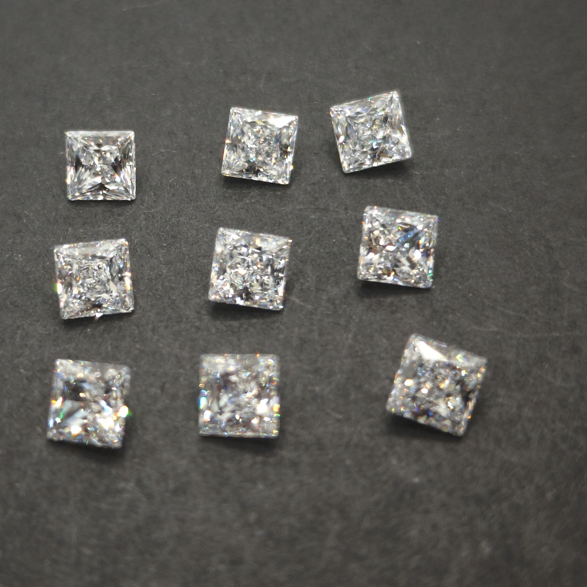 Square Sq Right Angle Princess Cut Flower/Round Pointed Bottom Flower Guangtai Material 5Aspg Cut Zircon Cubic Zirconia Loose Stone