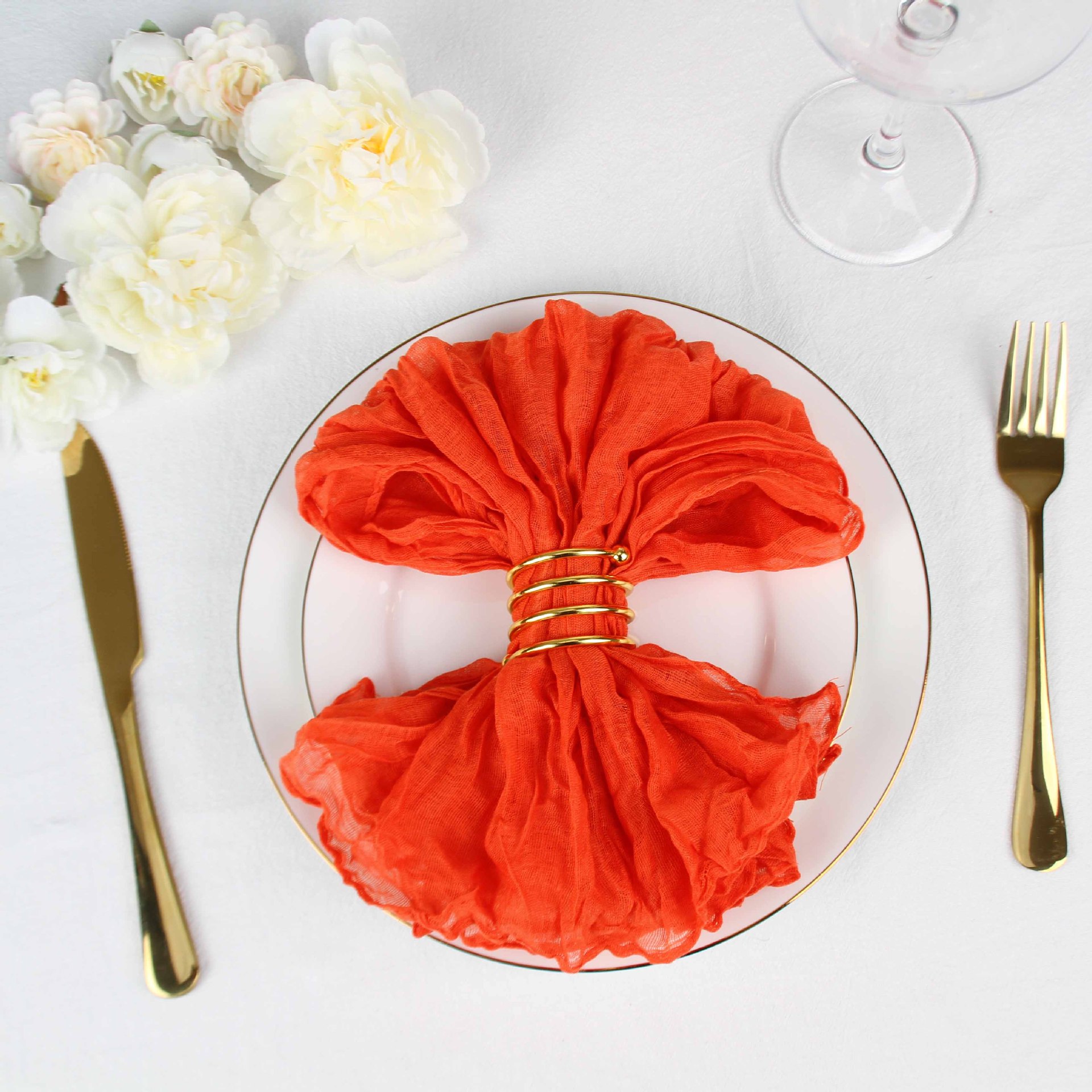 New Wedding Party Table Decorative Placemat Modern Simple Household Square Pleated Bali Yarn Solid Color Napkin