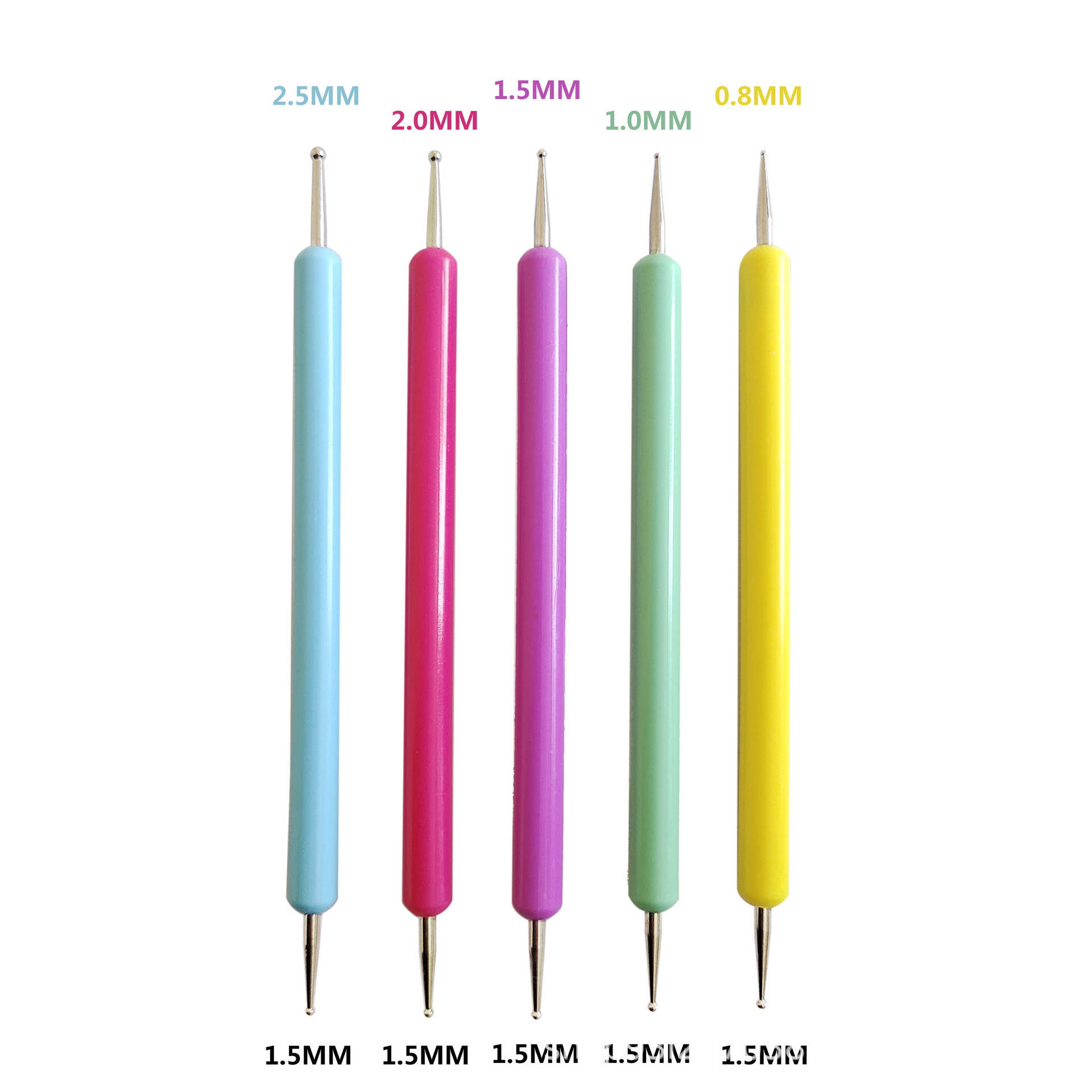 Nail Art special macaron double-headed point drill point flower point pen 5 PCs suit wholesale 5 color Rod