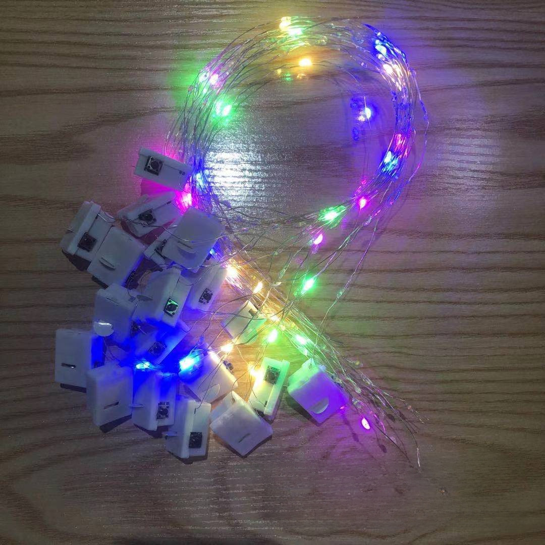 LED light string three-function three-gear cake gift box bouquet light string light string warm white lights with colored lights