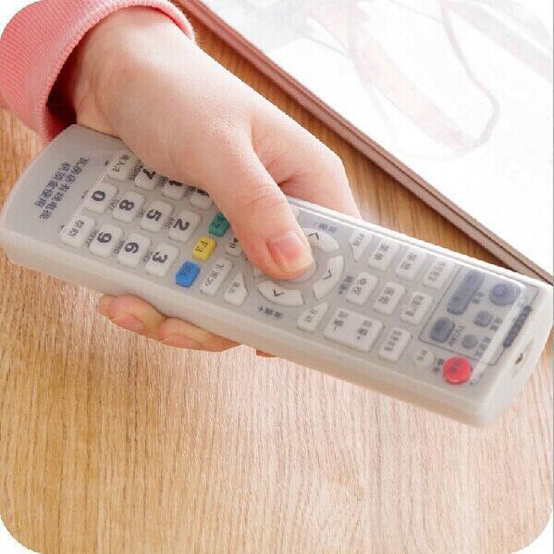 Home Air Conditioning TV Remote Control Silicone Protective Cover Anti-dust Waterproof Remote Control Cover Transparent Stretchable